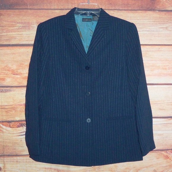 Women's GEORGE Pinstripe Suit Jacket, Sz 10 NEW - Picture 9 of 11